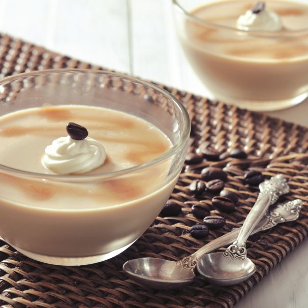 Panna cotta with coffee