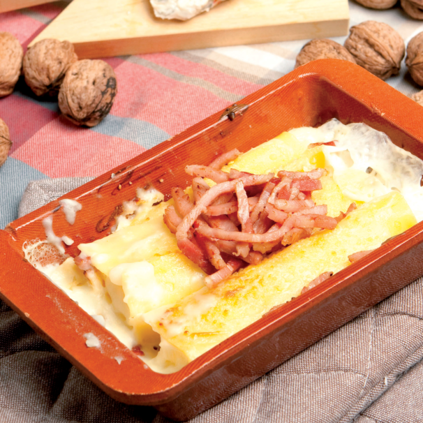 Cucinare Italy - cannelloni with gorgonzola and ham