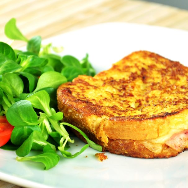 French toast with ham and cheese