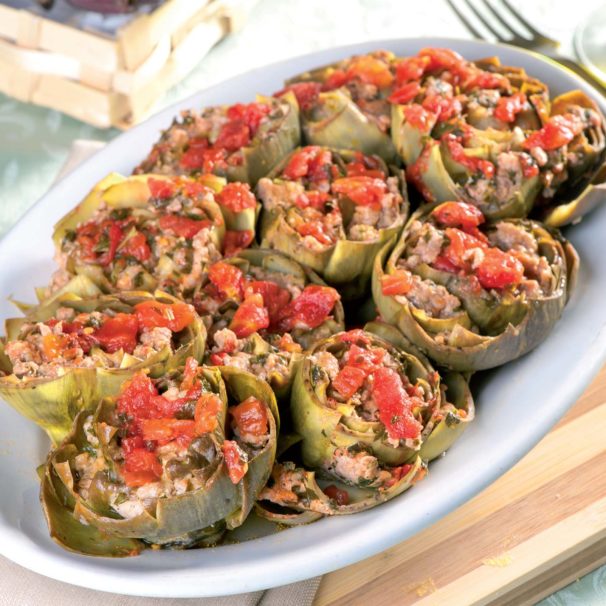 Cucinare Italy - meat-filled artichokes